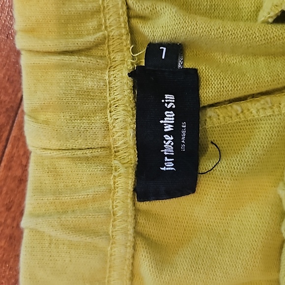 For Those Who Sin yellow sweatshorts - Picture 2 of 3